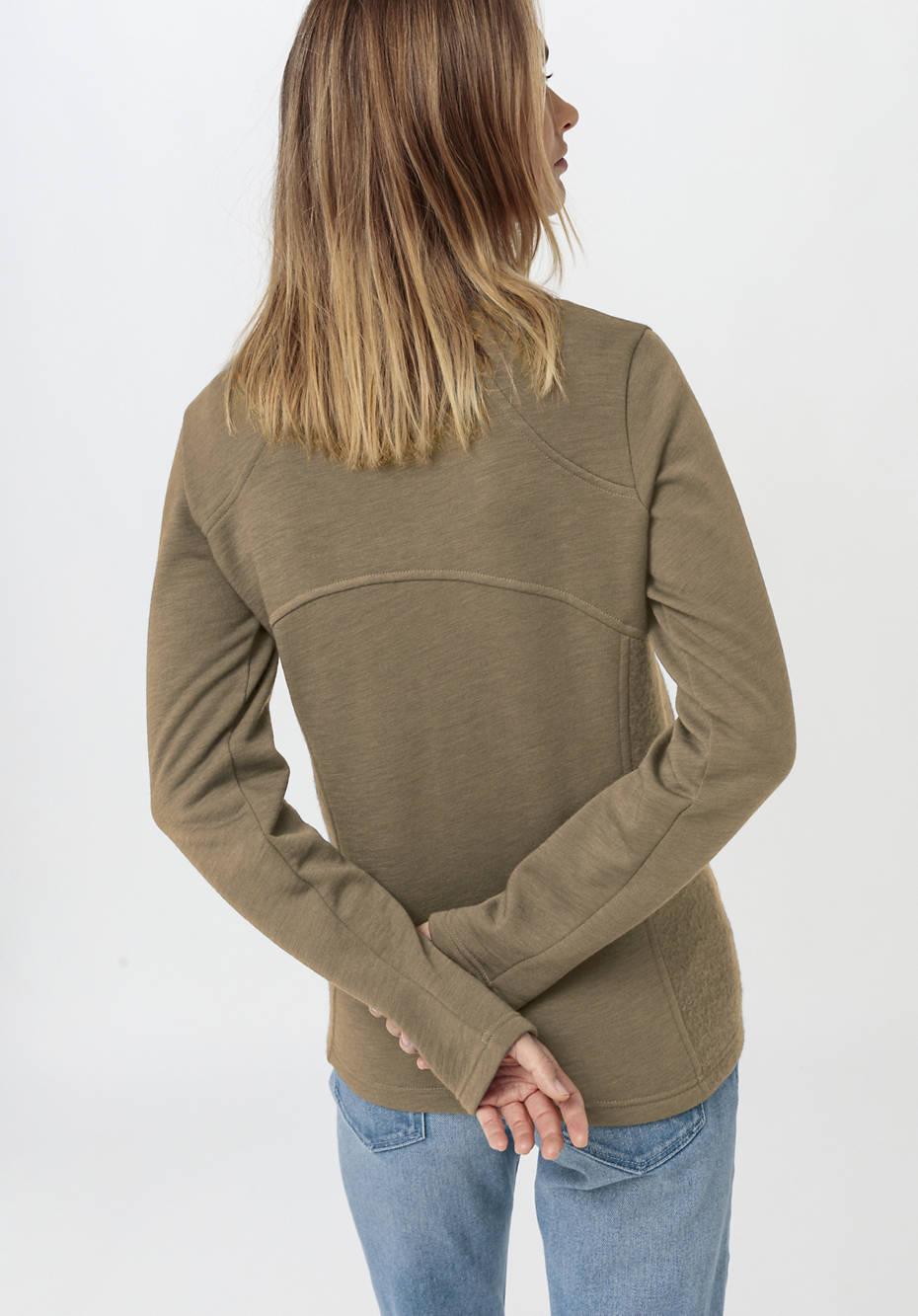 Leichte Wollfleece-Jacke aus reiner Bio-Merinowolle