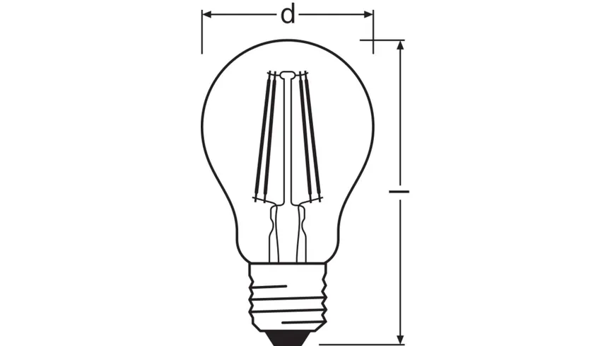 OSRAM Led Base Filament A 60 CL 6,5 Watt/2700 K E27