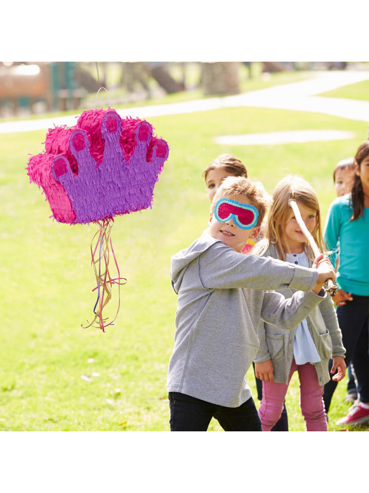 relaxdays Pinata Krone in Lila/Pink günstig kaufen onesize