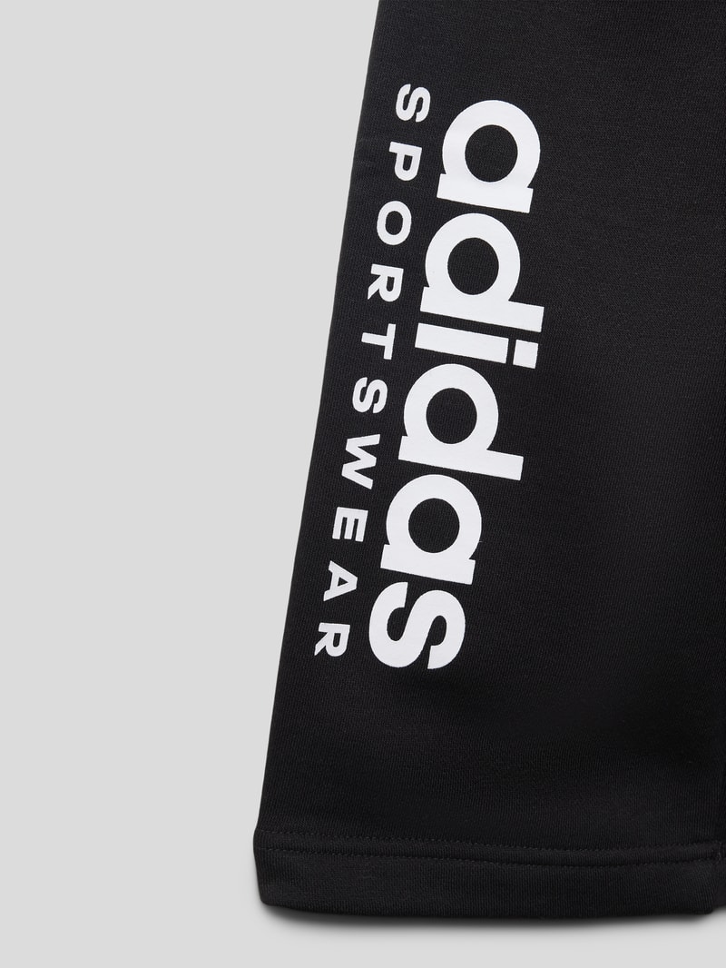 Sweatpants mit Label-Print in schwarz