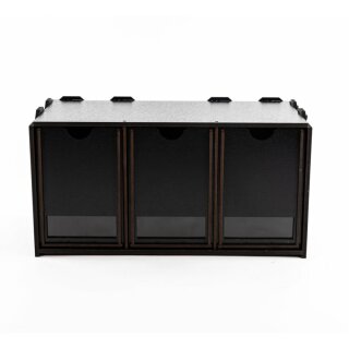 Black Paint Rack: Schrank mit 3 Hohen Schubladen