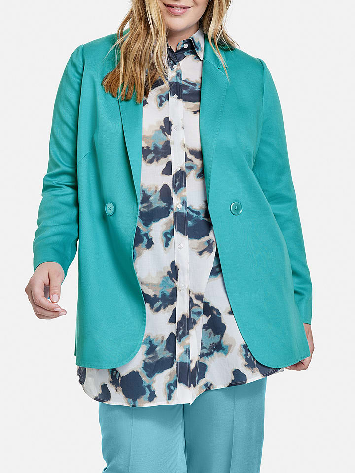 SAMOON Blazer in Türkis günstig kaufen