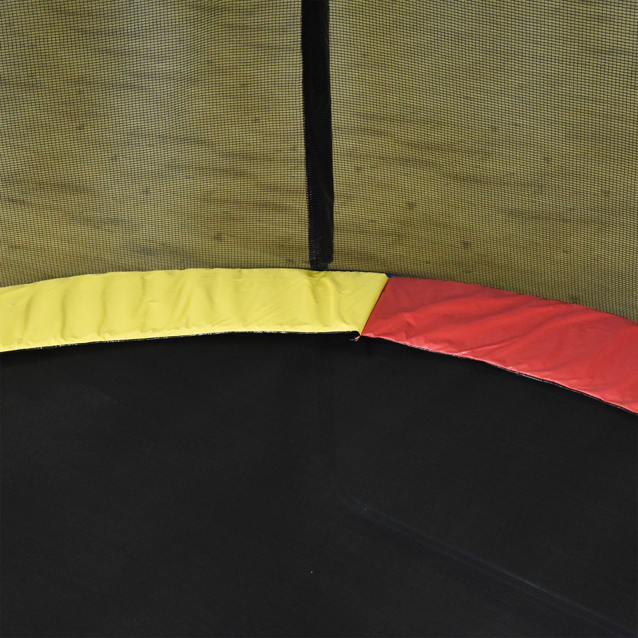 HOMCOM Trampolin Randabdeckung Sicherheitsnetz Wetterplane Leiter 8ft 10ft 12ft 15ft (Randabdeckung: Ø 244cm-Bunt)