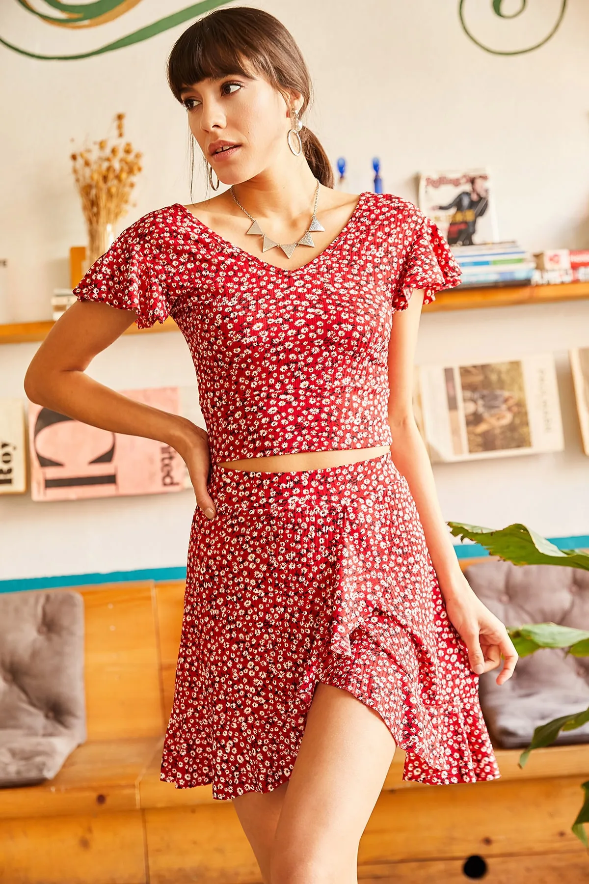 Olalook  Zweiteiler - Rot - Oversized