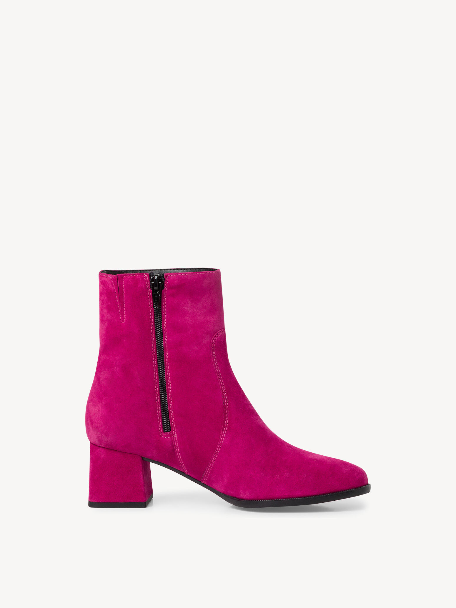 Bottine en cuir - rose fuchsia