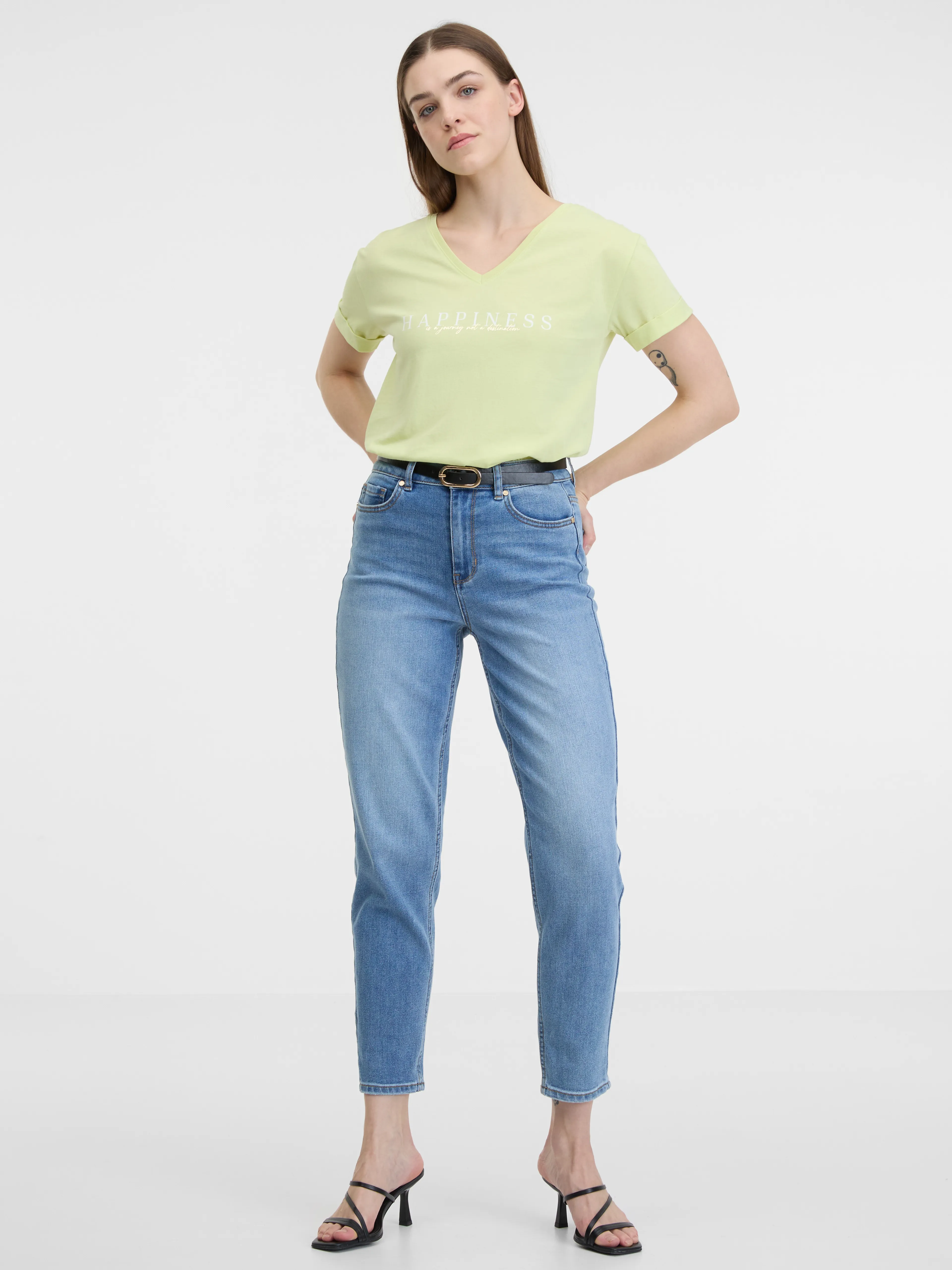Hellgrünes Damen-T-Shirt ORSAY