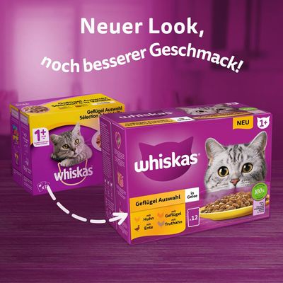 Multipack Whiskas 1+ Adult Frischebeutel 12 x 85 g