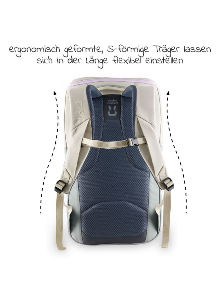 Hauck Wickelrucksack Deuter Pack N Walk - Beige / Sage in beige günstig kaufen onesize