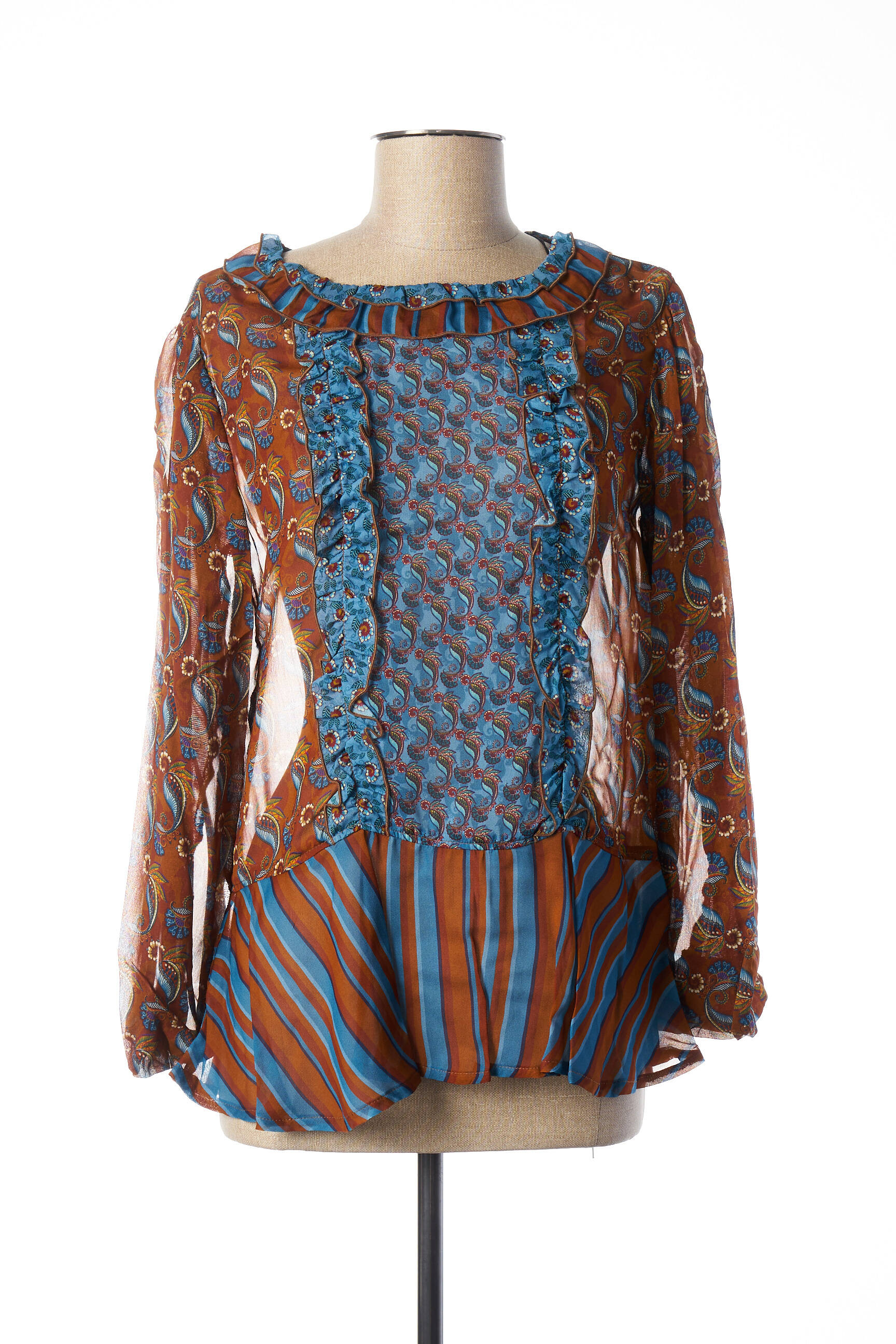 Paul Brial Tuniquemanchecourte Femme couleur marron