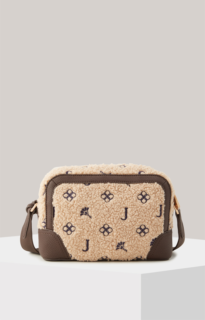 Schultertasche Decoro Peluche Cloe in Beige