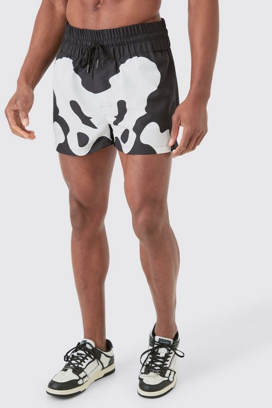 Badehose mit Skelett-Print