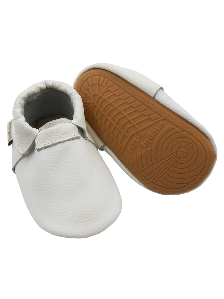 Yalion Baby Leder-Krabbelschuhe in Weiß günstig kaufen