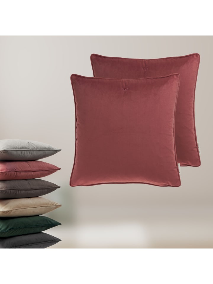 Tom Tailor TT Kissenhülle 2er Set VelvetSignature 45 x 45 cm in Rose günstig kaufen 45 x 45 cm