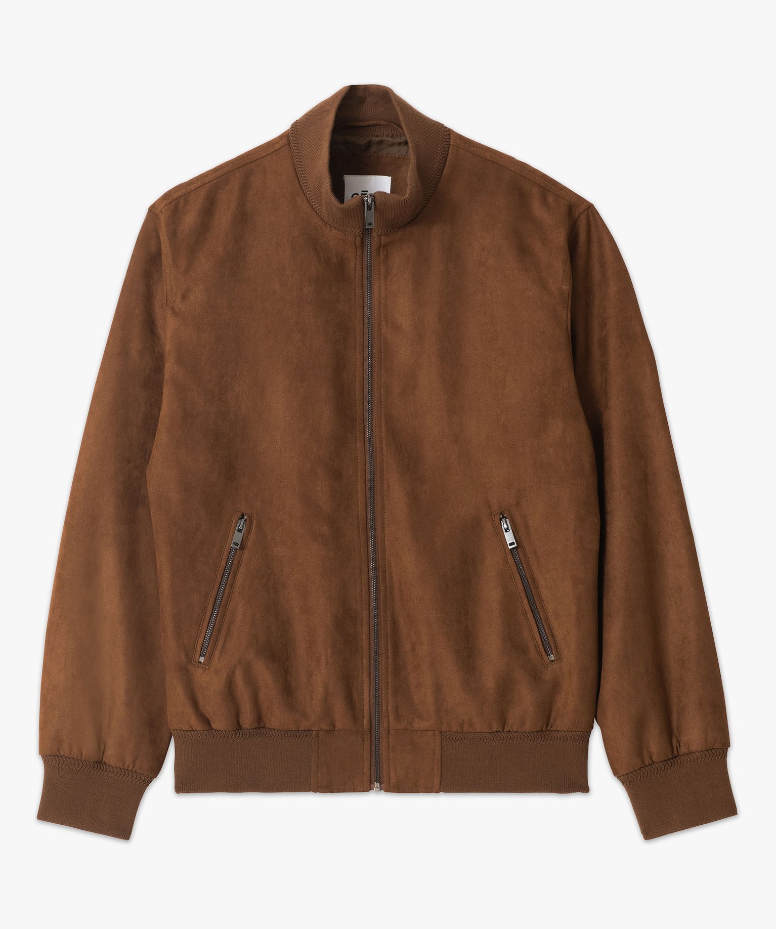 Blouson suédine à col montant homme marron | GEMO