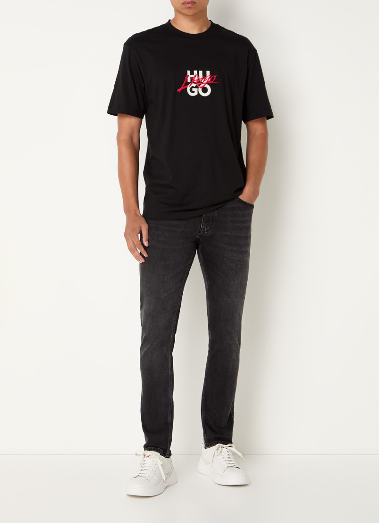 HUGO BOSS 734 extra slim fit -farkut värillisellä pesulla