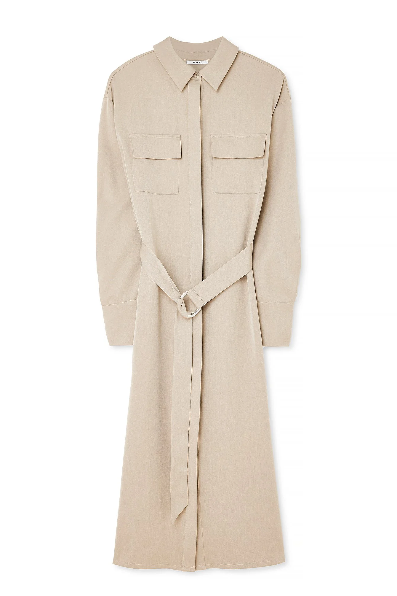 Midi-Hemdkleid mit Gürtel