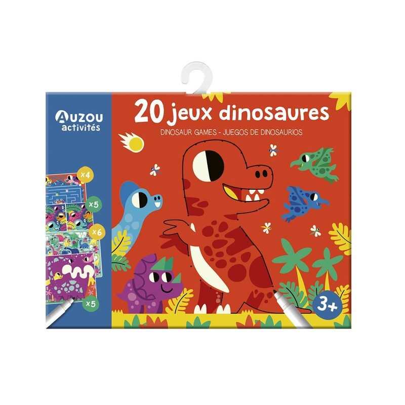 Pochette 20 p'tits jeux, dinosaures - Auzou
