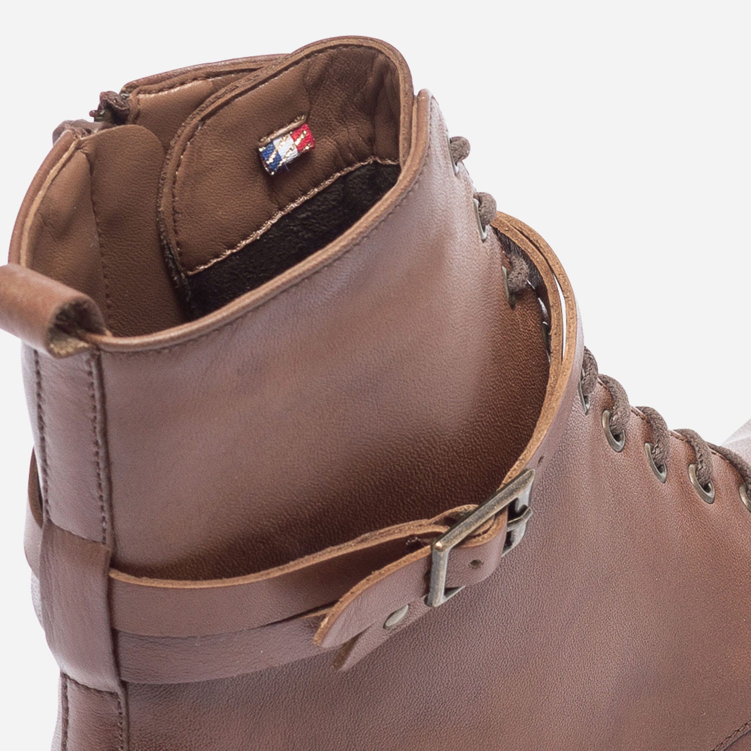 Bottine ERAM FLEX cognac en cuir