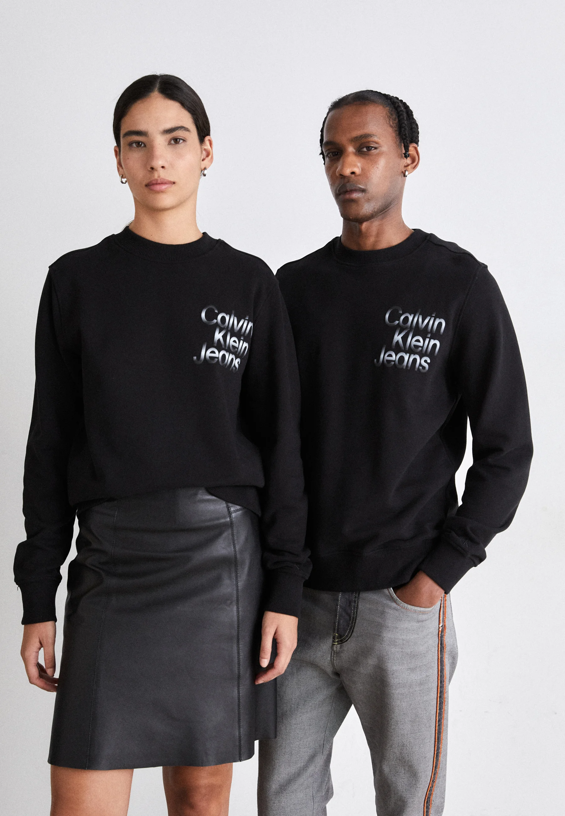 Calvin Klein Jeans DIFFUSED STACKED UNISEX - Sudadera