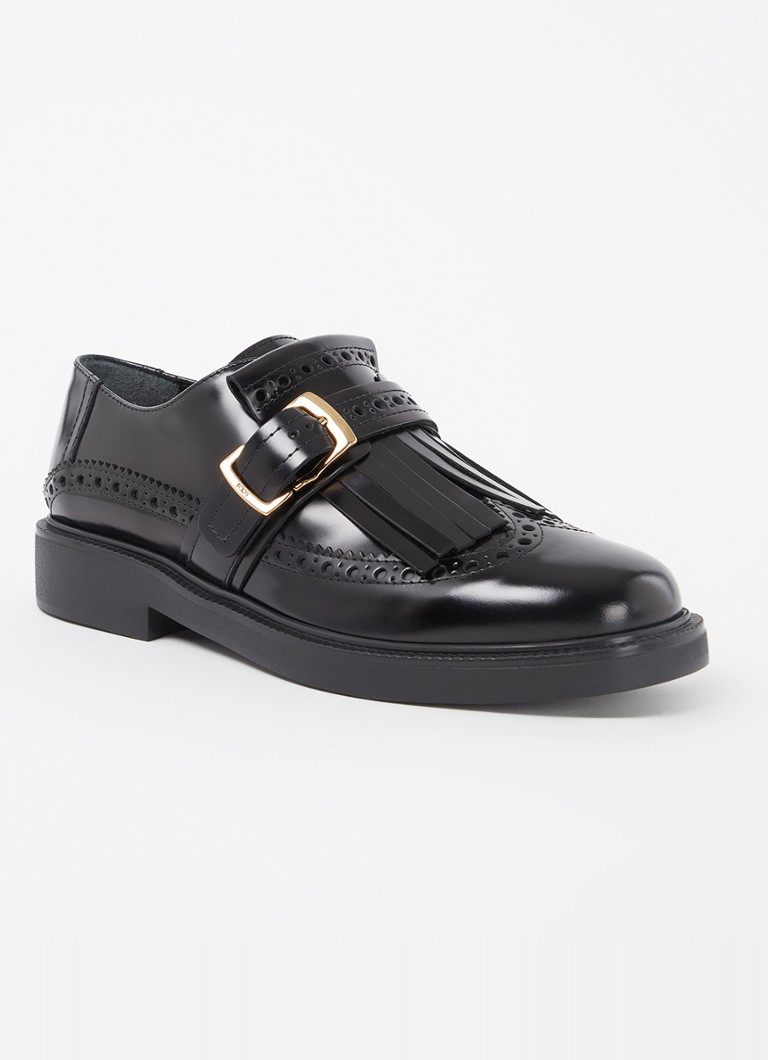 Tod's loafer i kalveskinn med frynser