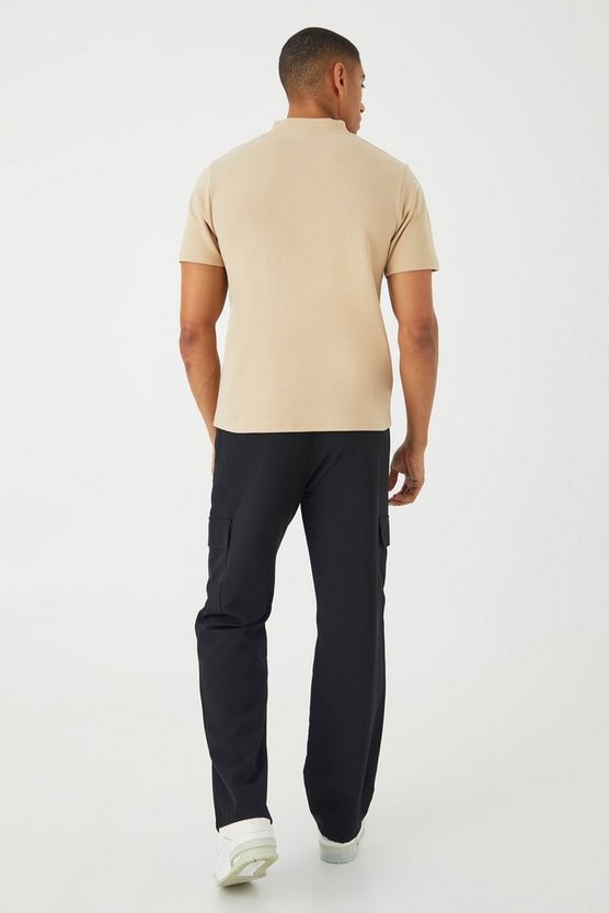 Slim-Fit Poloshirt mit Bomber-Kragen