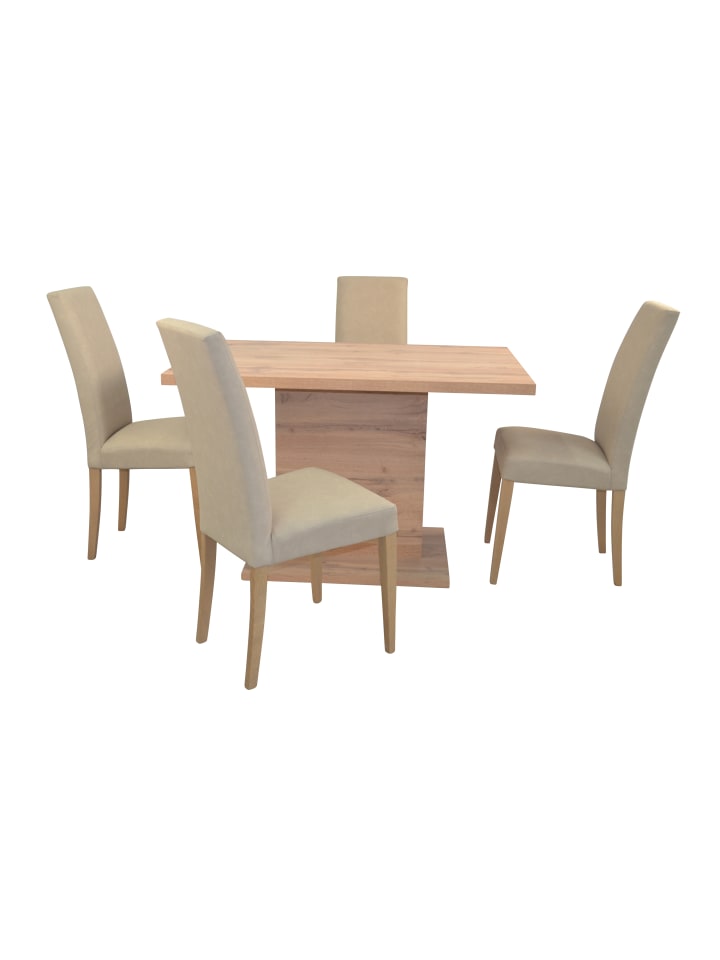 möbel-direkt 5tlg. Tischgruppe Anna in beige günstig kaufen 1 Stück