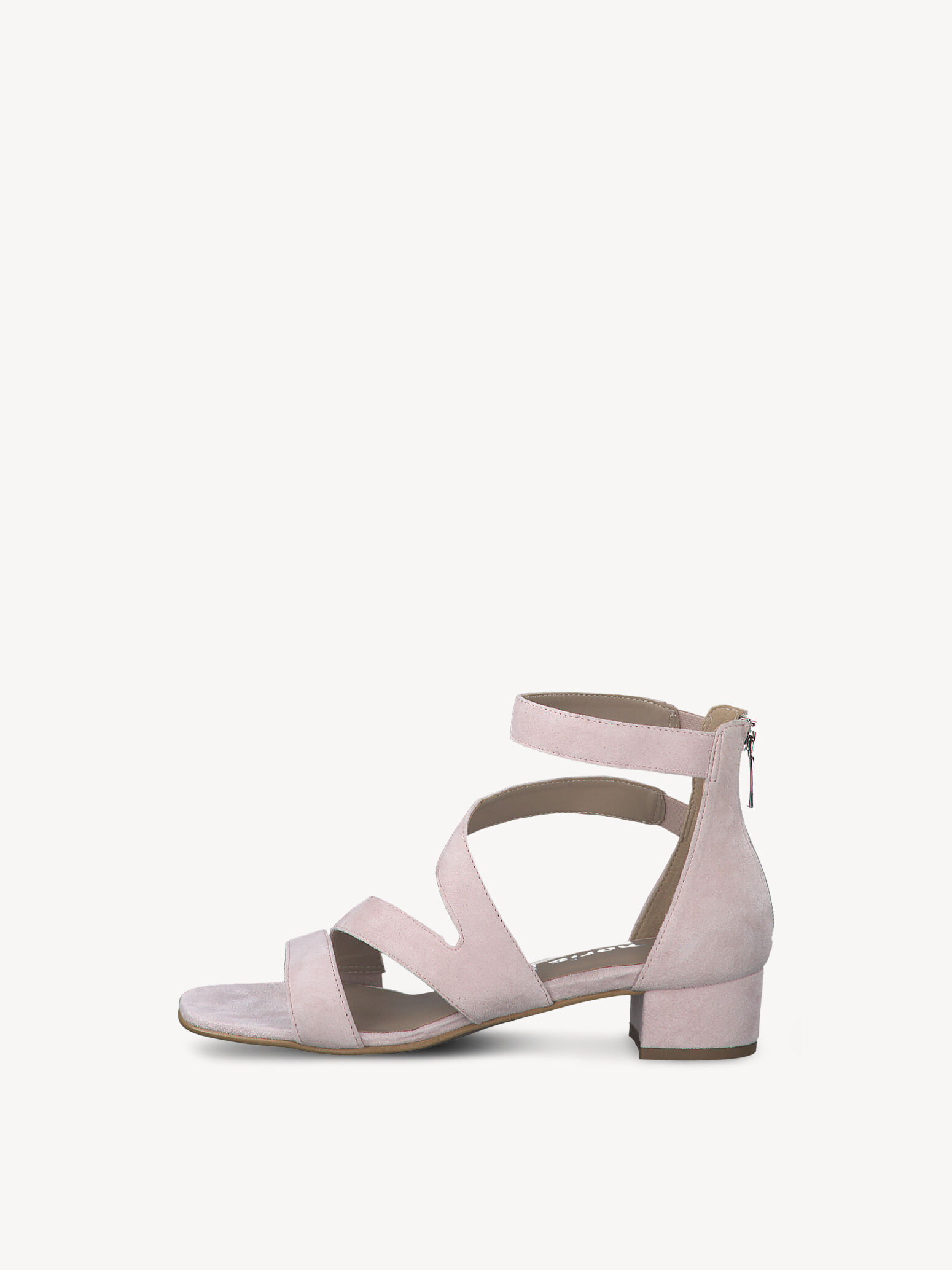 Sandale à talon en cuir - rose