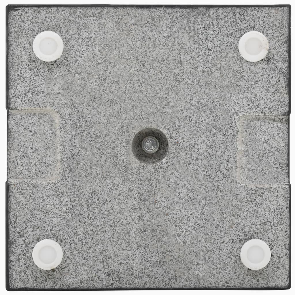 vidaXL Schirmhalter Sonnenschirmständer Granit 20 kg Quadrat Schwarz
