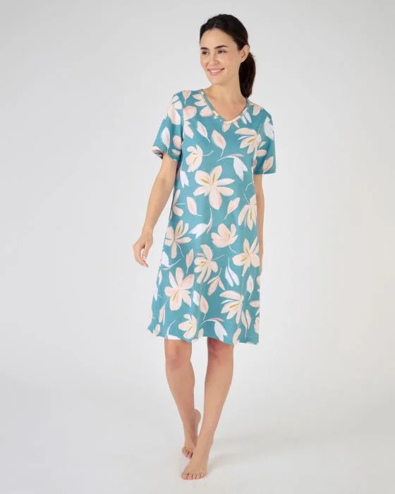 Chemise de nuit maille jersey coton peigné