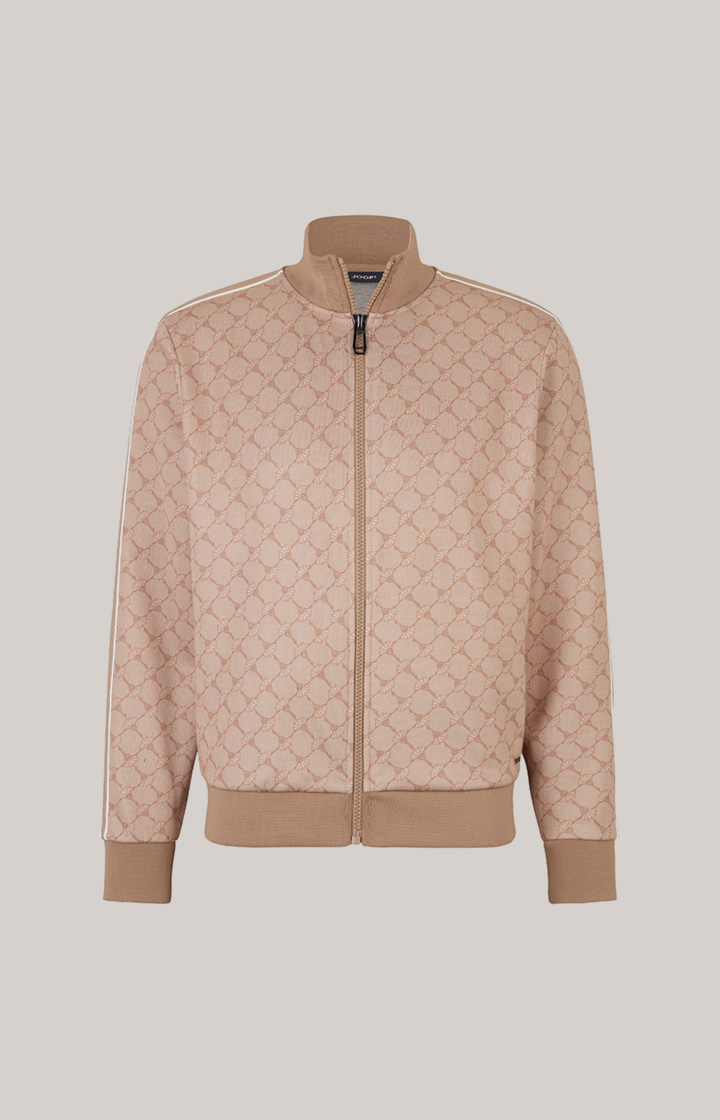 Cornflower-Sweatjacke Tayfun in Beige gemustert