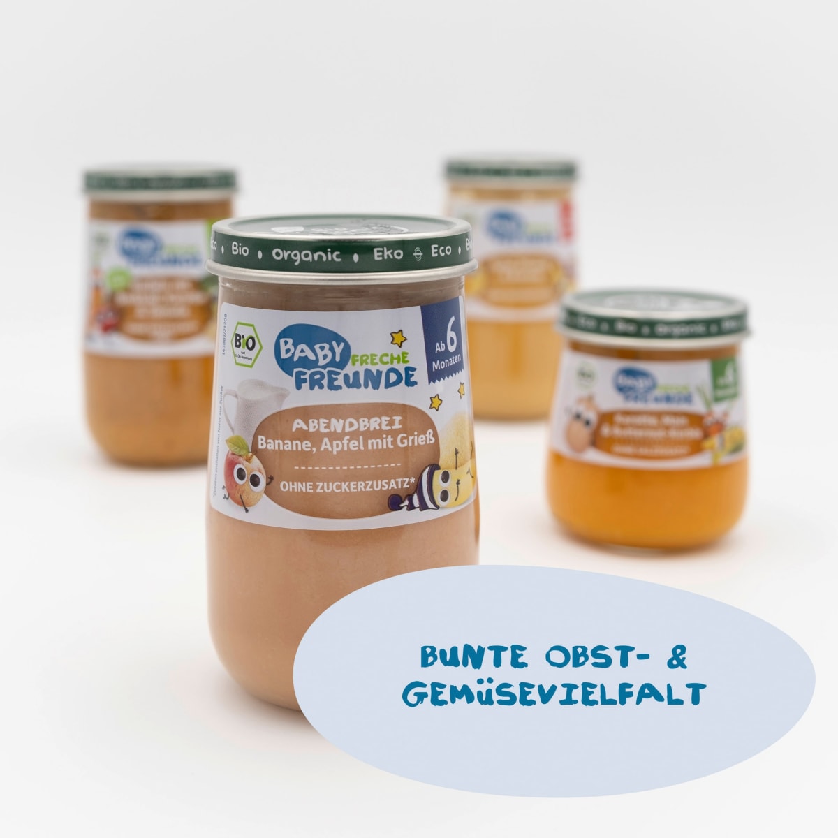 Abendbrei Banane, Apfel, mit Grieß ab dem 6.Monat, 190 g