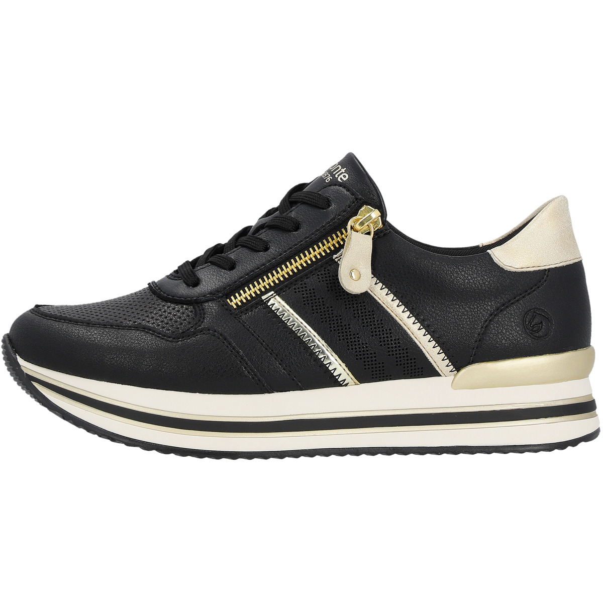 Remonte D1318 Sneaker Low schwarz
