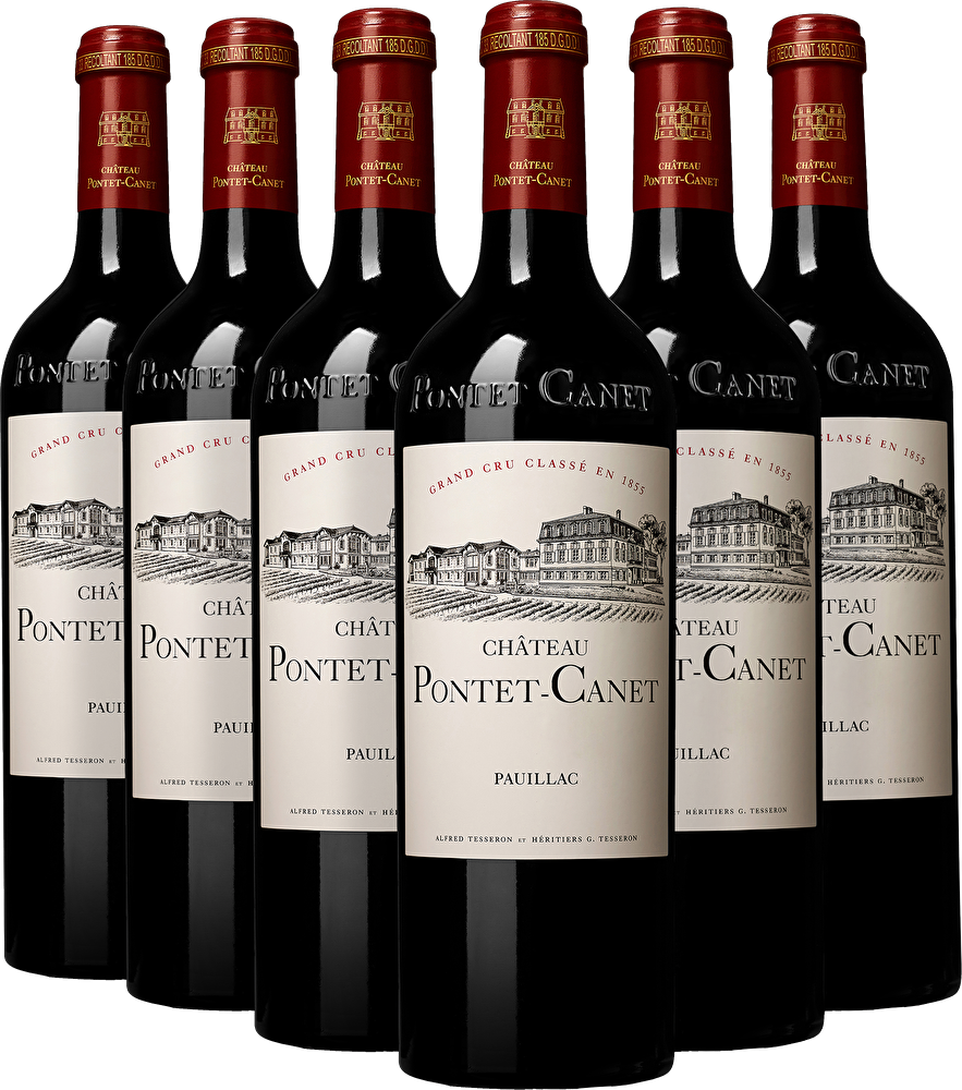 Château Pontet-Canet 6 Flaschen Château Pontet-Canet 5ème Cru Classé 2022 in Holzkiste