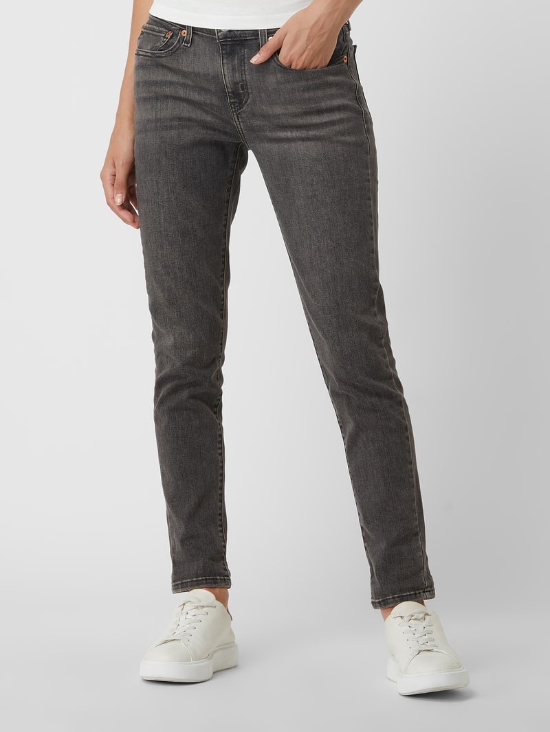 Boyfriend Fit Jeans mit Viskose-Anteil in anthrazit