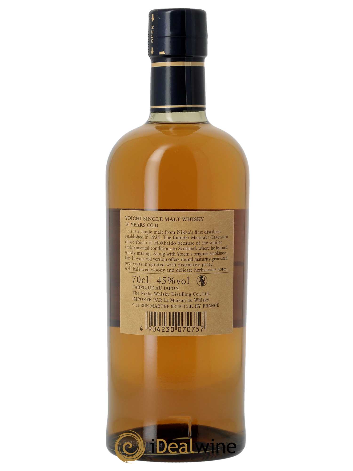 Whisky Nikka Yoichi 10 ans (70cl)  - Lot de 1 Bouteille