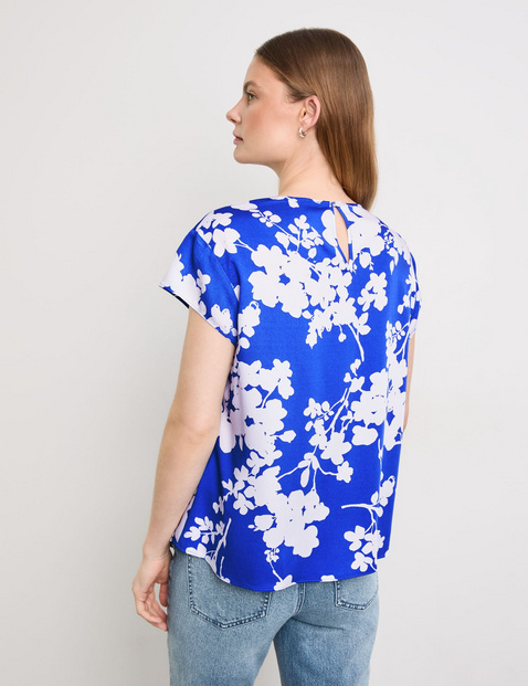Kurzarmbluse mit Floralprint