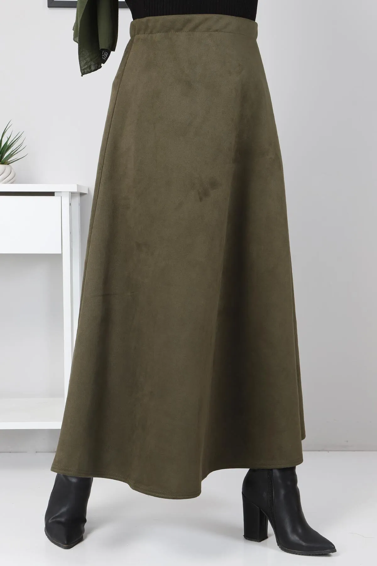 Tesettür Dünyası  Wildleder-Mevlana-Rock Tsd0036 Khaki