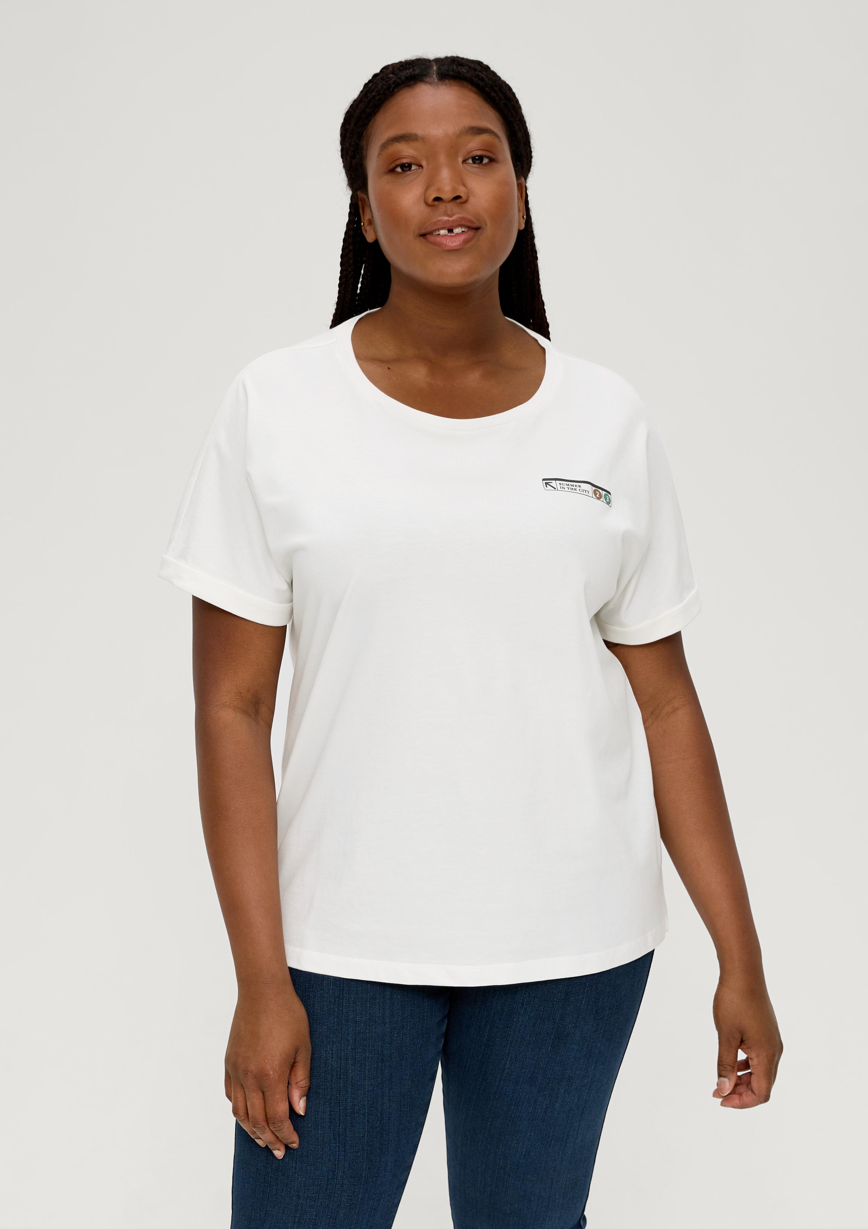 Baumwollshirt mit Frontprint  2131702-02D9
