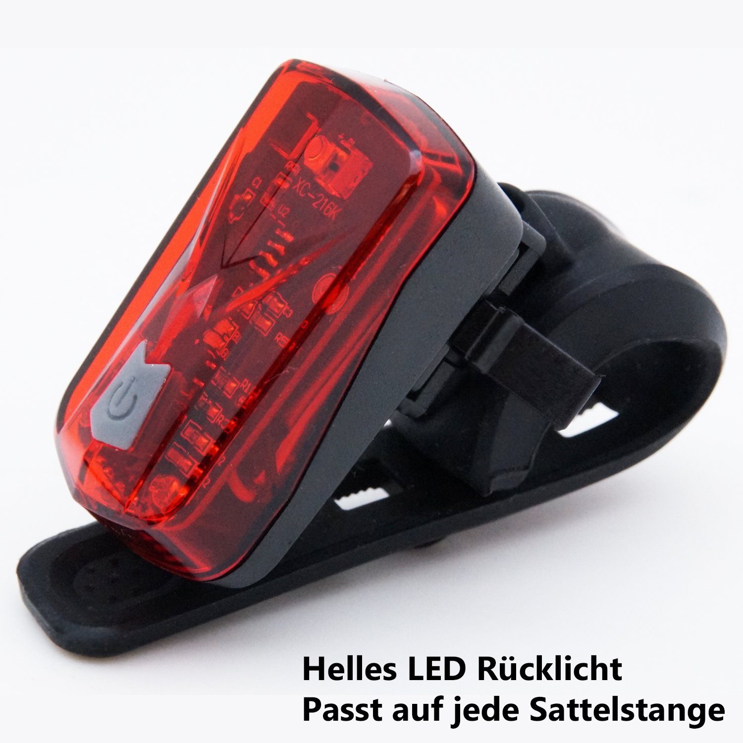 bemiX Fahrradbeleuchtung LED Fahrradlicht Set USB Akku Wiederaufladbar Fahrradbeleuchtung StVZO