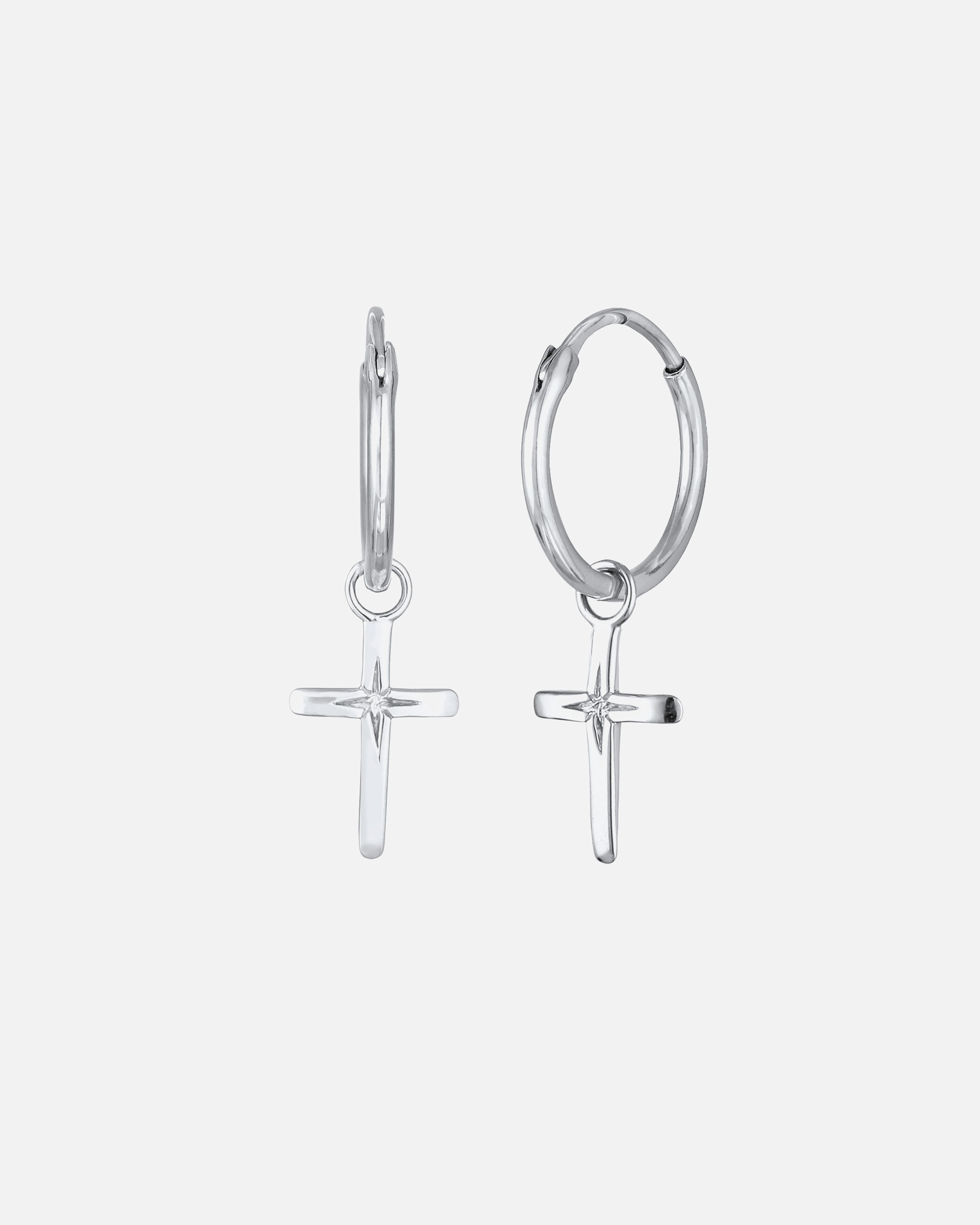 Elli Elli Creoles Femmes Croix Argent Sterling 925 obhajilo / birma