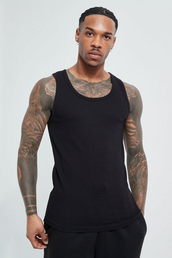 Geripptes Muscle-Fit Tanktop