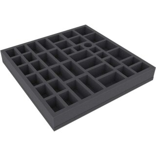 Feldherr 295 mm x 295 mm x 40 mm Schaumstoffeinlage für Brettspiele - 41 Fächer