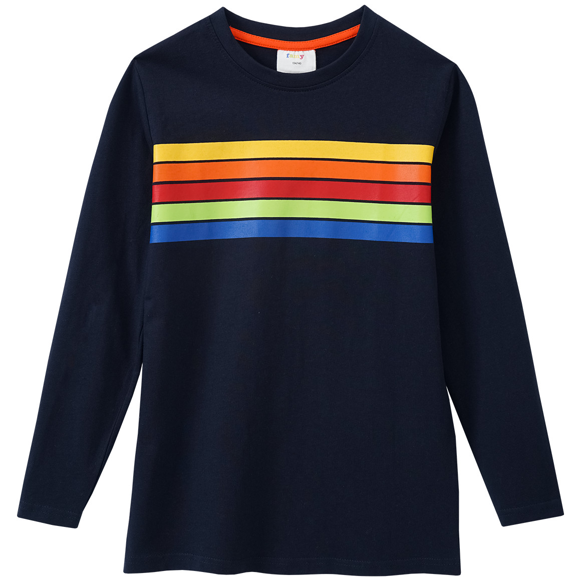Jungen Langarmshirt mit Regenbogenstreifen
