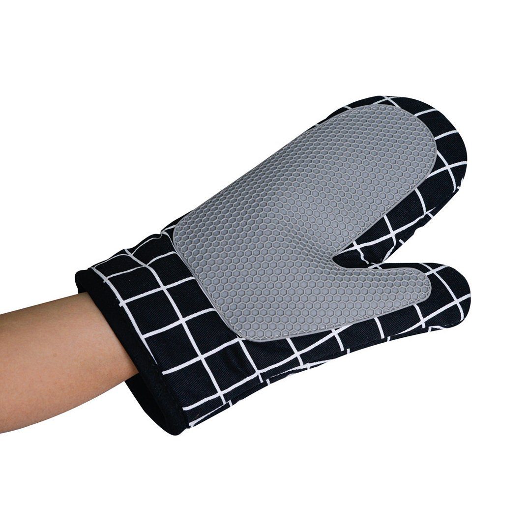 FIDDY Topfhandschuhe Küchenhandschuhe, Silikonofenhandschuhe mit Splicing, rutschfest, (hitzebeständige Topflappenhandschuhe, hitzebeständige), Ofenhandschuhe für Camping, Grillen, Backen.