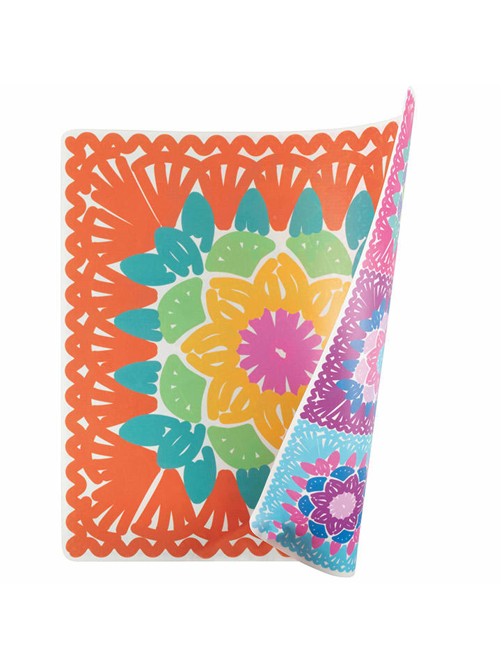 Villa d´Este 6er-Set: Tischsets in Hellblau/ Orange/ Lila - (L)37 x (B)37 cm günstig kaufen onesize