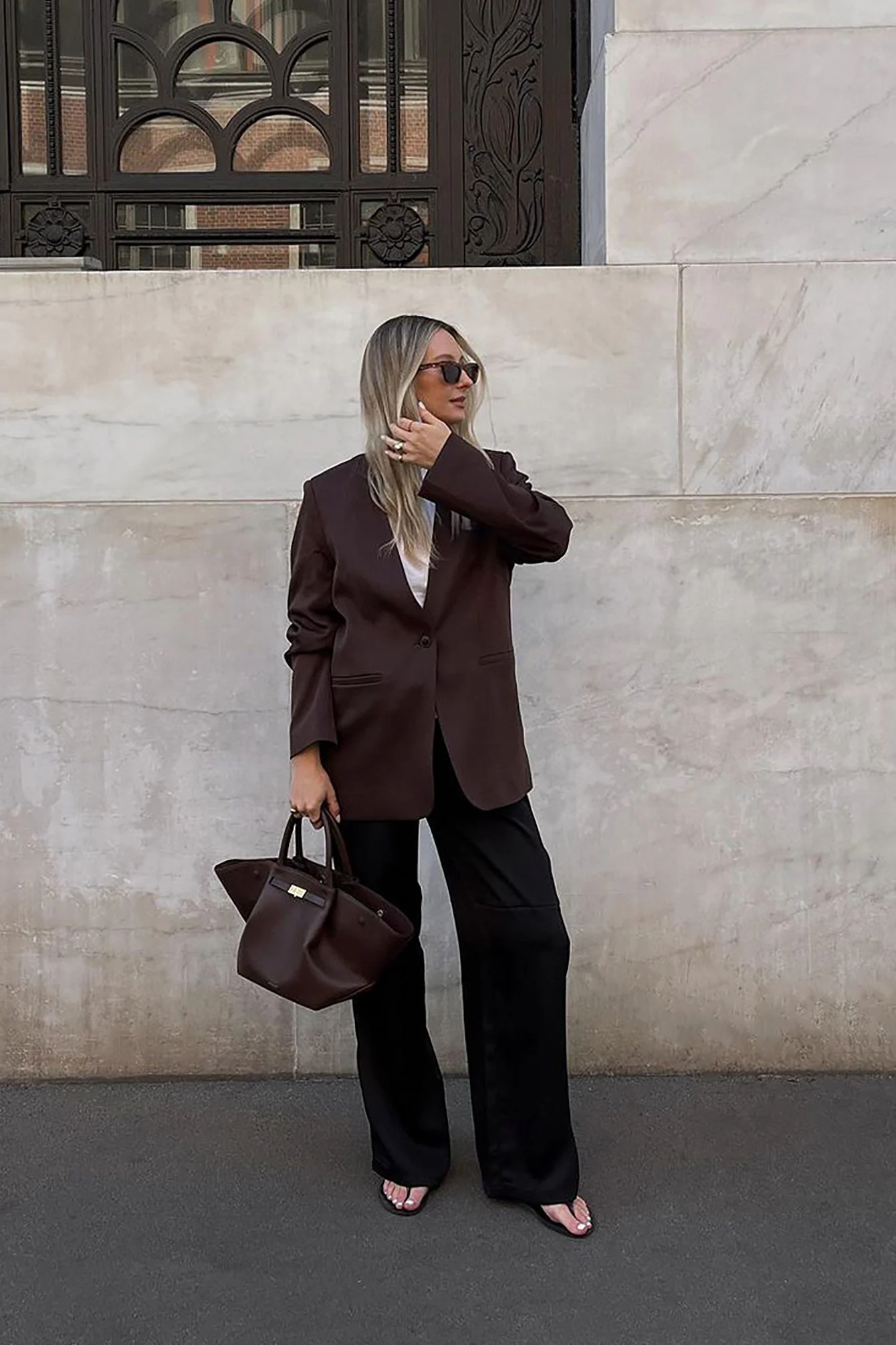 Gerader Oversize-Blazer ohne Revers