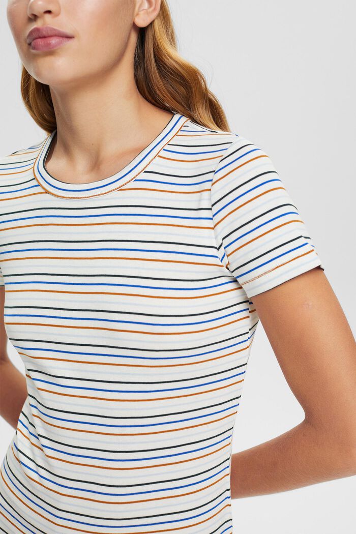 Gestreiftes Baumwoll-T-Shirt