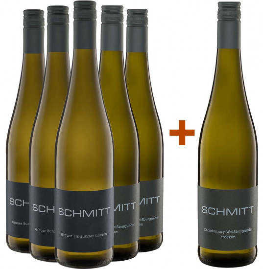 5+1 Paket Burgunder trocken - Weingut Schmitt