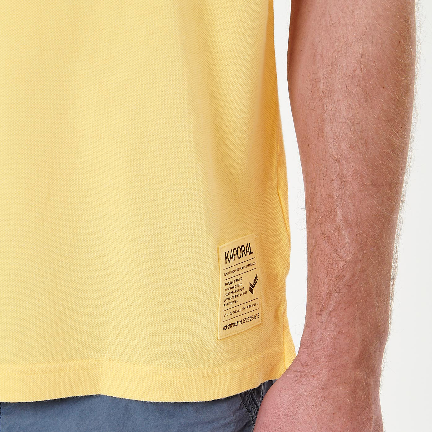 CORTO  Polo jaune Homme en 100% coton