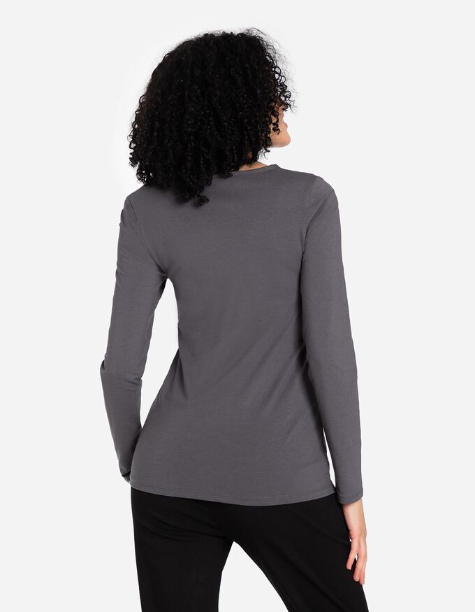 Langarmshirt - V-Ausschnitt
